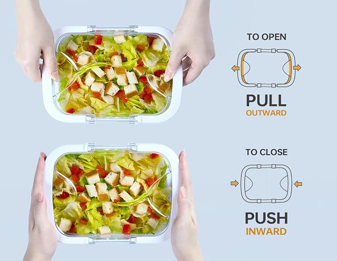 Felli Duo Loc Deli Meat Containers for Fridge with Airtight Lids, Stackable Refrigerator Organizer for Lunch Meat Storage Sandwich Ham Cheese Salami Sliced Turkey, Clear Tritan Box (Cold Cuts 3pk) - Image 8