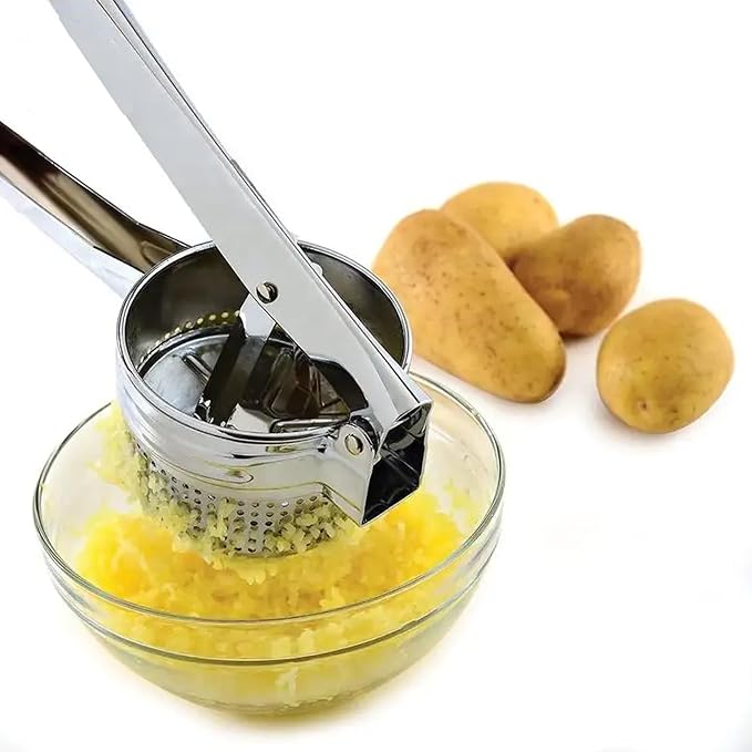 KAV Potato Ricer Masher Lemon Squeezer Fruit Press - Stainless Steel Mash for Effortless Food Preparation, Professional Grade Kitchen Tool for Smooth Potatoes, Fresh Juices, and Baby Food by KAV