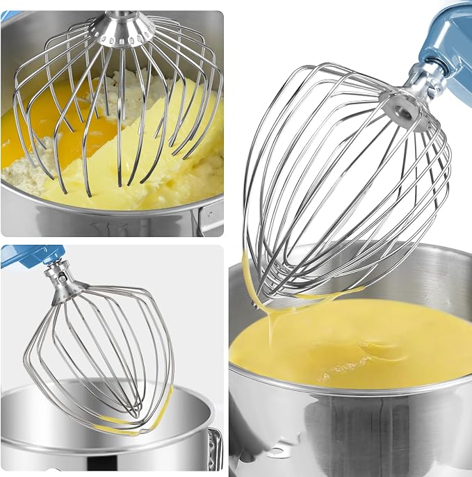Whisk Attachment for KitchenAid Stand Mixer 7 Quart Bowl | Stainless Steel Whisk Replacement for KitchenAid Lift Bowl Mixer, Dishwasher Safe - Image 5