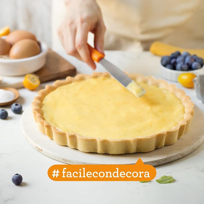 Decora 0075052 Non-Stick Steel Round Design Tart Pan 9.84" Diameter x 1.18" High with Loose Removable Bottom, for Easy Demolding, Professional Design Registered, Patented - Image 5