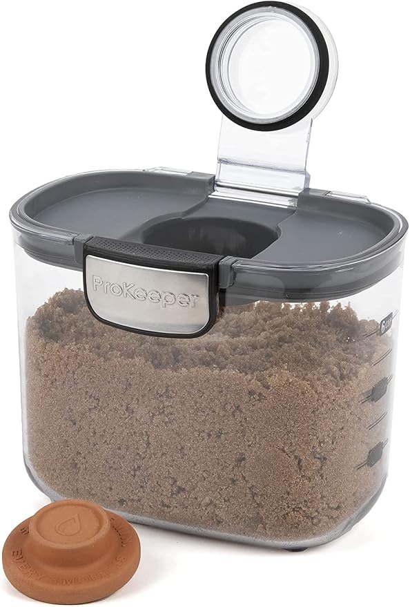 Progressive International ProKeeper+ Clear Plastic Airtight Food Baker's Kitchen Storage Organization Container Canister Set with Magnetic Accessories, 2- Piece Set (Powdered & Brown Sugar 1.4-Quart) - Image 4