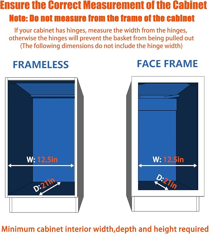 ROOMTEC Pull Out Cabinet Organizer 11"W x 18"D, for Cabinet Pull Out Shelves Cabinet Drawers Slide Out Kitchen Cabinet Organizer Storage Shelves, Fits 12.5" Opening Cabinet - Image 4