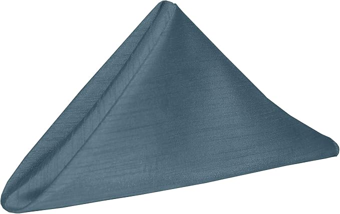 20 x 20-Inch Shantung Satin Cloth Napkins, Slate Set of 36 by UltimateTextile