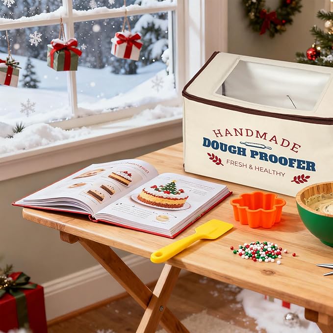 Extra Large Dough Proofing Box50-130°F, 3-Sided Heat 24HTimer | Extra-large foldable proofing box includes 3-sided heat, 50-130°F control, beep alert and storage bag for dough and seedlings - Image 2