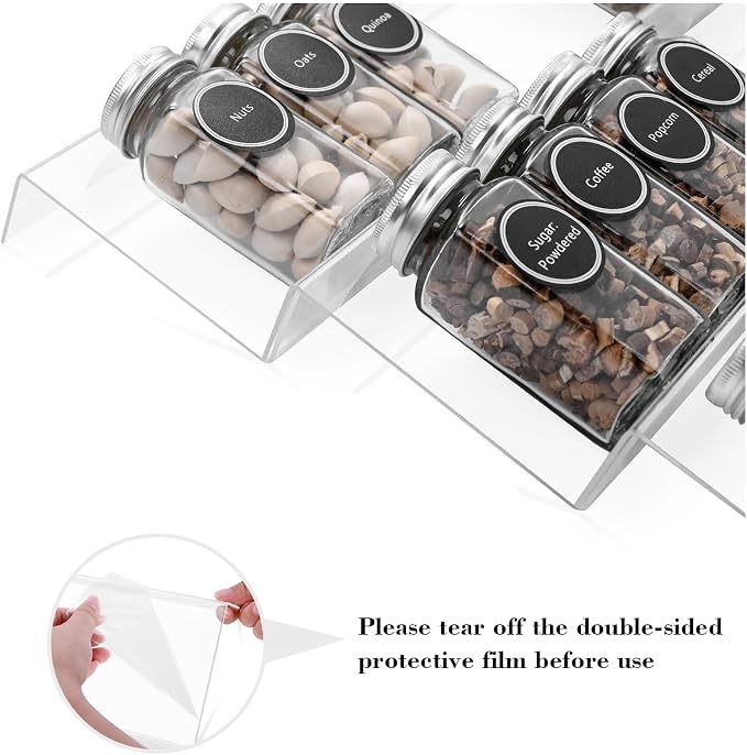 Acrylic Spice Rack Tray - Spice Drawer Organizer for Kitchen Cabinets Storage and Organization (Jars Not Included) - Image 4