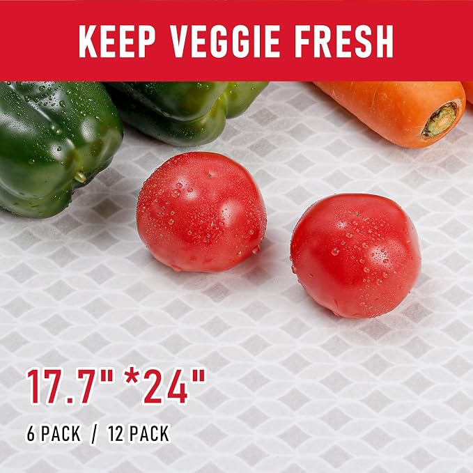 Cooyes Refrigerator Liners 17.7" x 24", Absorbent Strong Grip Fridge Mats Machine Washable, Non-Adhesive Refrigerator Shelf Liner for Fridge Bins & Kitchen Cabinets, - Image 5