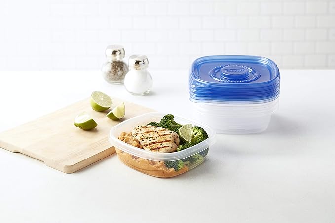 Glad GladWare Entree Food Storage Containers with Lids, Medium Square No BPA Plastic for Meal Prep and Lunches, Lock Tight Seal, Microwave and Dishwasher Safe, 25 Oz, 5 Count - 6 Pack - Image 7