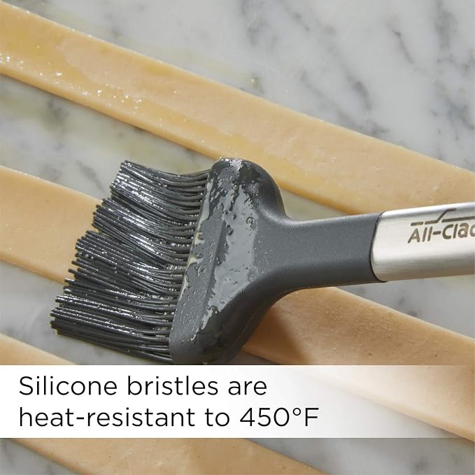 All-Clad Specialty Silicone Kitchen Gadgets Pastry Brush Kitchen Tools, Kitchen Hacks Silver - Image 4