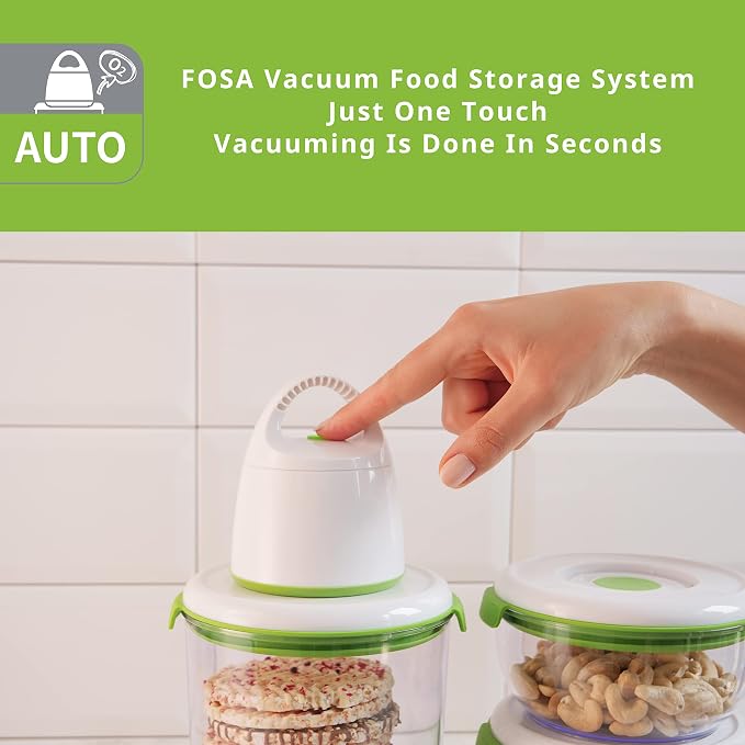 FOSA vacuum storage container set, 8pcs vacuum containers(28oz, 34oz, 45oz and 78oz) with vacuum unit - Image 5