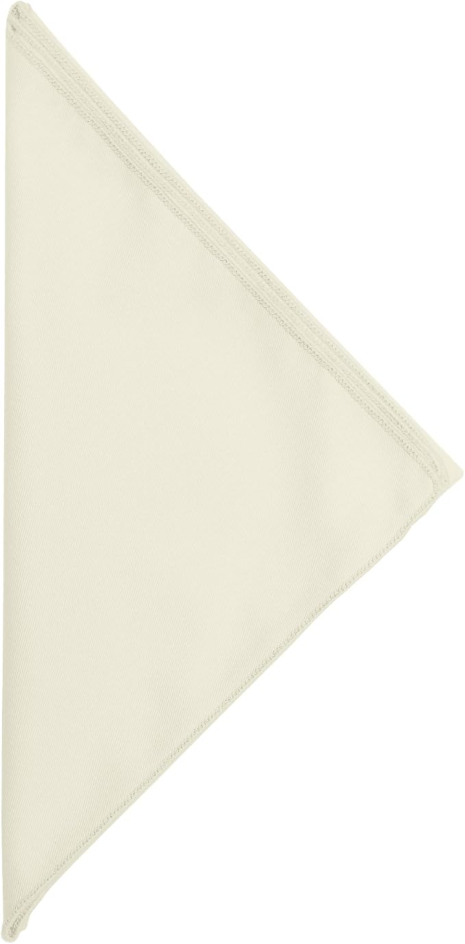 17x17-Inch Square Twill Cloth Napkins, Ivory, Set of 36 - Image 2