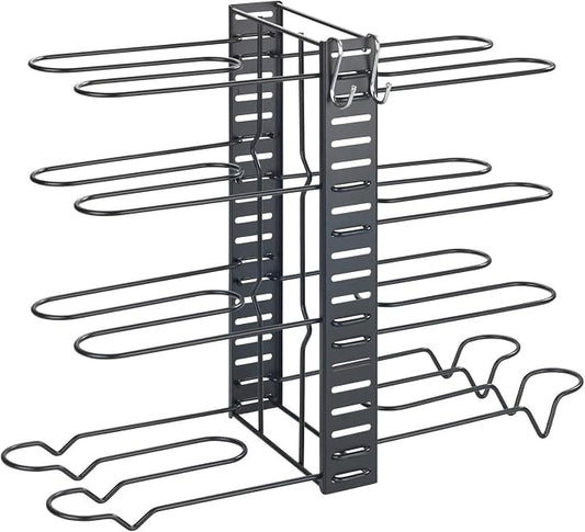 3-in-1 Pot and Pan Stand, Adjustable, Space-Saving, Holds up to 8 Pots, Pans and Lids, for Kitchen Cabinets from 60 cm Wide, Metal, 54.5 x 42 x 20 cm by Wenko%2C+Inc.