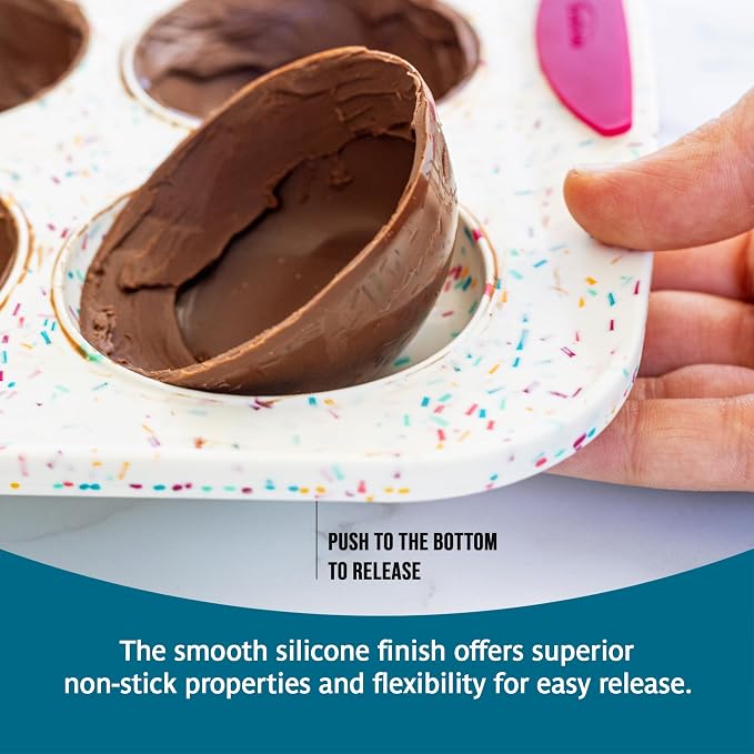 Trudeau Structure White Confetti Reinforced Silicone 12 Cup Dome Cake Pan/Mold (05118652) - Image 4