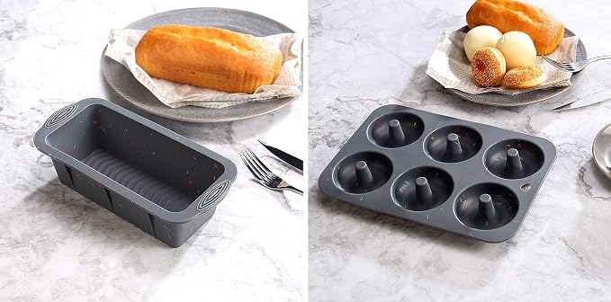 51PCS Silicone Bakeware Set Silicon Cake Molds Set For Baking, Including Baking Pan, Cake Mold, Cake Pan, Toast Mold, Muffin Pan, Donut Pan, And Cupcake Mold Silicone Baking Cups Set - Image 2