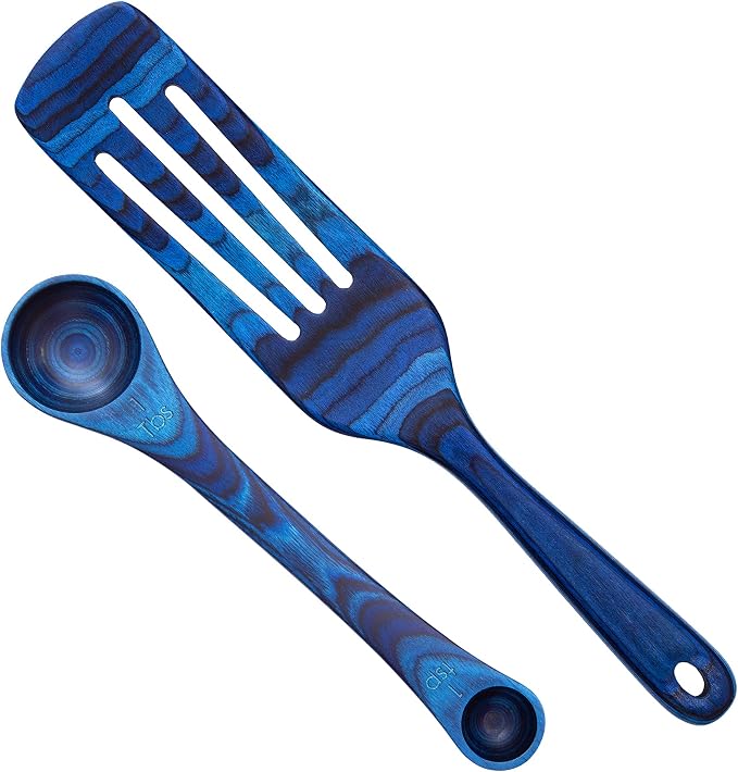 Totally Bamboo Baltique Malta Collection 2 Piece Cooking Utensil Set, Spurtle & Measuring Spoon by TotallyBamboo