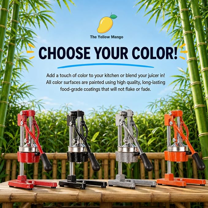 Kitchen Cast Iron Juicer - Manual Citrus Press & Orange Squeezer - Easy-to-Clean Heavy Duty Manual Juicer, Professional Citrus Juicer - Orange Juicer - Stainless Steel Lemon Squeezer (Grey) - Image 8
