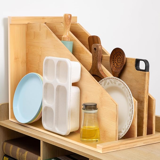 Upgraded Tray Dividers for Cabinets,15in Hx22in Dx12in W, Kitchen Cabinet Tray Divider for Pans, Lids, Pot And Pan, Cookie Sheet. with 3 Dividers,Keeping The Kitchen Organized（1） - Image 3