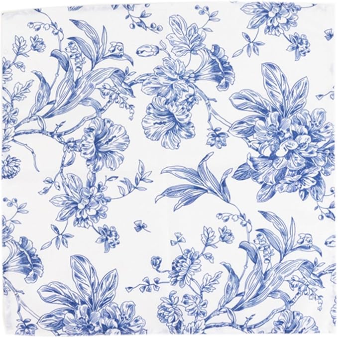 Efavormart Premium Cloth Napkins Set of 5, 20x20 Inch White/Blue Seamless Dinner Napkins, Washable Linen Table Napkin Cloth with Hemmed Edges for Weddings, Party and Banquet - Image 6