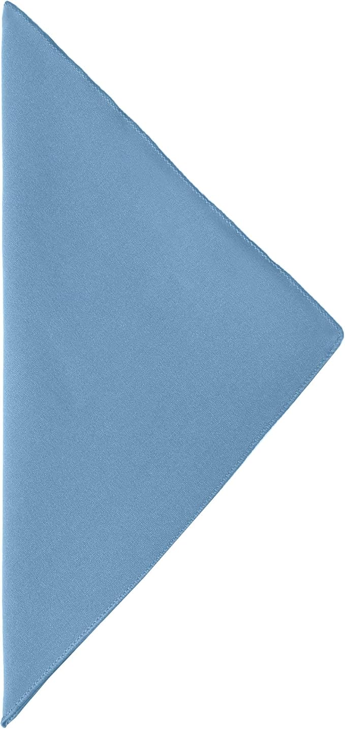 17x17-Inch Cotton-Feel Cloth Napkins, Light Blue Set of 24 - Image 2