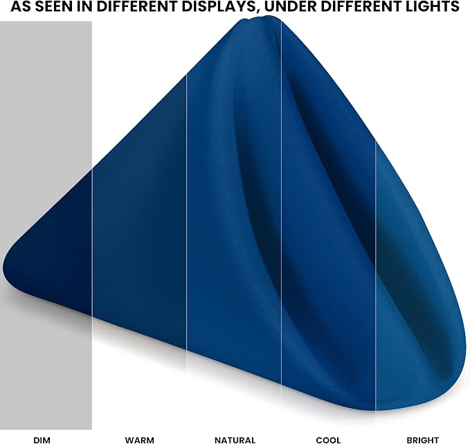 Utopia Home [24 Pack, Royal Blue] Cloth Napkins 17x17 Inches 100% Polyester | Hemmed Edges, Washable and Reusable Ideal for Parties, Weddings and Dinners - Image 3