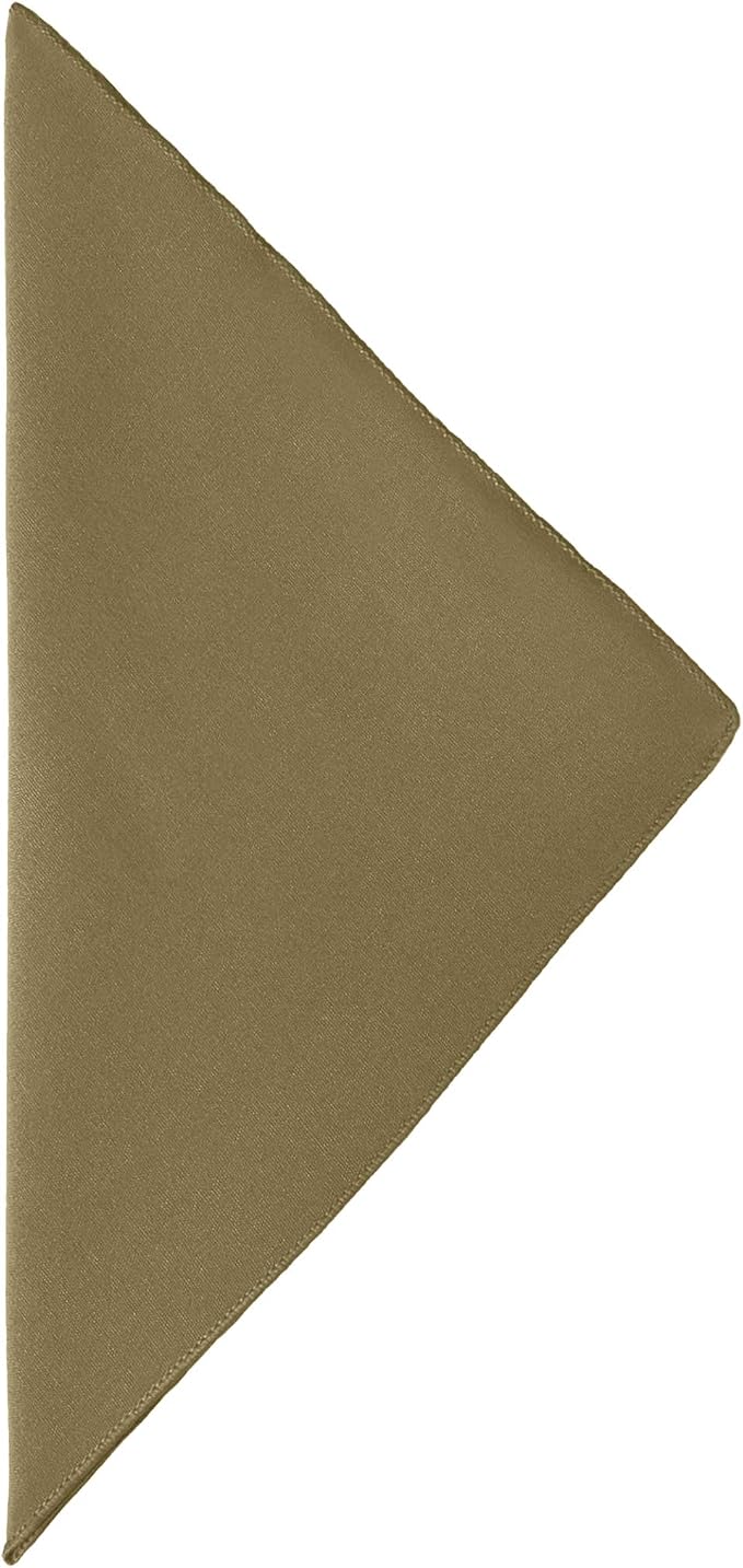 17x17-Inch Cotton-Feel Cloth Napkins, Camel, Set of 24 | Bulk Case of 2 Dozen, Square, 100% Spun Polyester Fabric, MJS-Spun Construction, Cotton-Like Hand, Machine Washable, Seamless - Image 2