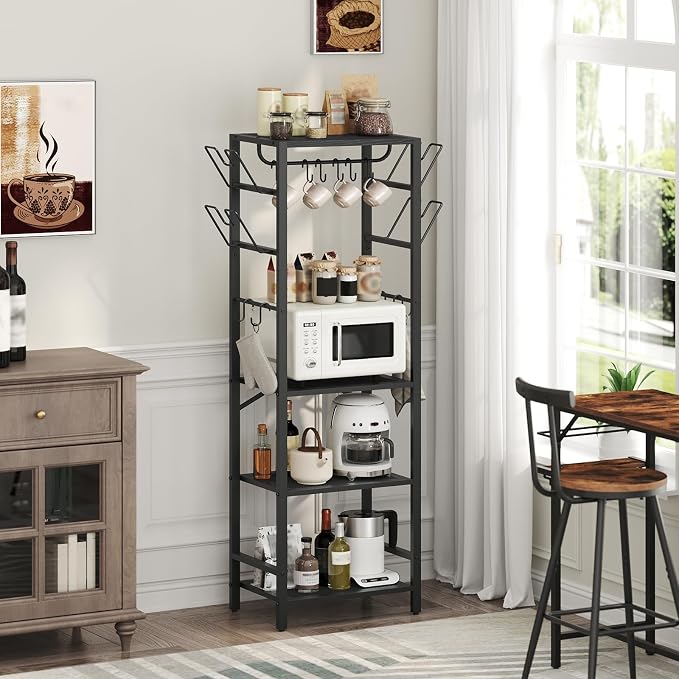 MAHANCRIS 4-Tier Pot Rack, Pots and Pans Organizer for Kitchen Corner, Kitchen Storage Rack with U-Shaped Lid Holders, Freestanding Cookware Stand, Black POBK3001 - Image 7