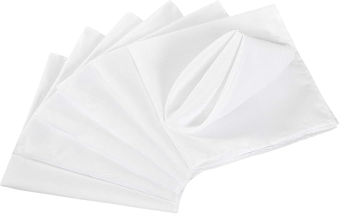 Cloth Napkins 20x20 inch Washable Polyester Dinner Napkins Soft Table Napkins for Wedding Party Dining Banquet(White,25PCS) - Image 3