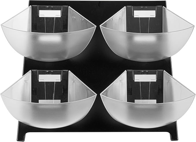 Restaurantware-Met Lux 15.5 x 10 x 10.5 Inch Coffee Accessory Caddy, 1 Premium Coffee And Condiment Organizer - 4 Removable Compartments, Black Steel Breakroom Organizer - Image 10