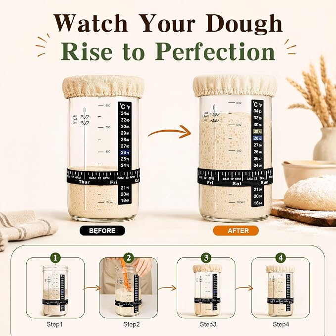 Sourdough Bread Proofing Basket Set, 47PCS Banneton Bread Proofing Set with Round & Oval Rattan Baskets, Bread Lame, Dough Scraper & Baking Tools for Beginner & Artisan Home Bakers (47) - Image 4
