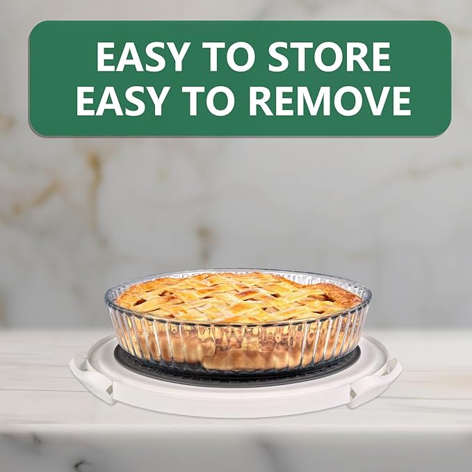 2 Pack Pie Carrier with Lids and Handles, Loadable Cupcake or Pizza Storage Containers, Includes Insulated Bags and Insulated Non-Slip Pads, Perfect for Transportation (Green) - Image 3
