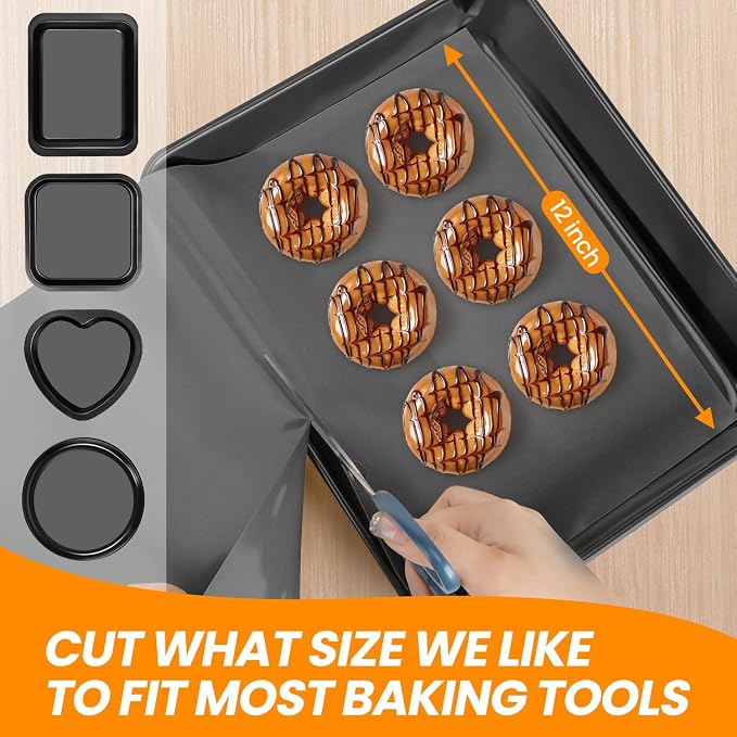 Silicone Baking Mat Roll -Cut to Size Silicone Mat - Non-Stick Pastry Mat for Dough Rolling, Non-slip Silicone Mat for Kitchen Counter, Reusable Air Fryer Linner, Oven Liner, Freeze Dryer Mat - Image 2