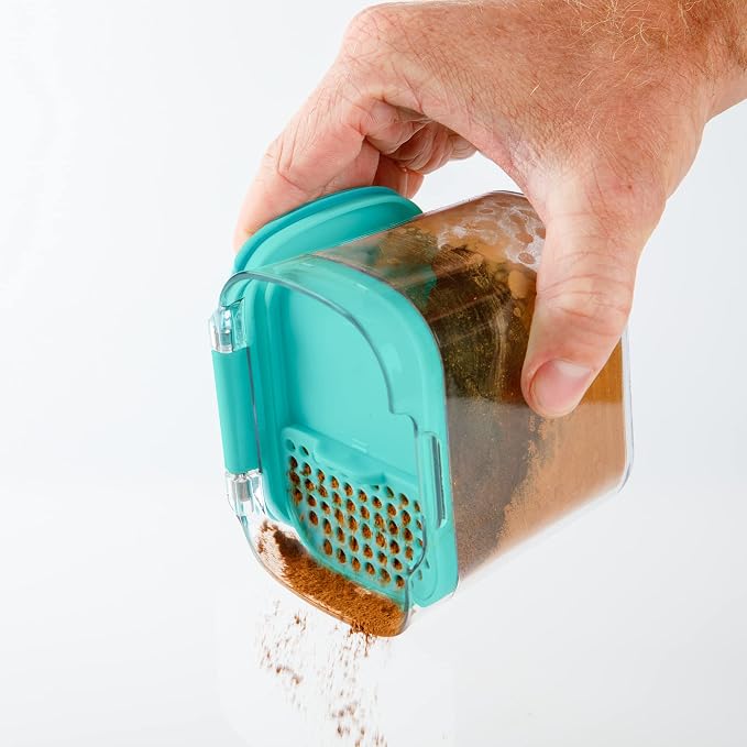 Progressive ProKeeper Baker's Airtight Kitchen Storage Canister Container Set for Flour, Sugar & More, Keeps Ingredients Fresh, with Accessories (Turquoise, 6- Piece) - Image 9
