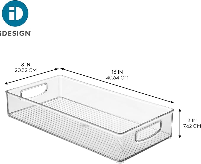 iDesign Stackable Clear Plastic Extra Long Pantry Organizers, 4-Pack | Cabinet Storage Bins, For Kitchen - Image 4