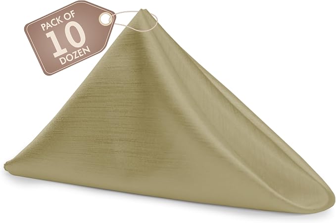 17 x 17-Inch Shantung Satin Cloth Napkins, Cafe Set of 120 by UltimateTextile