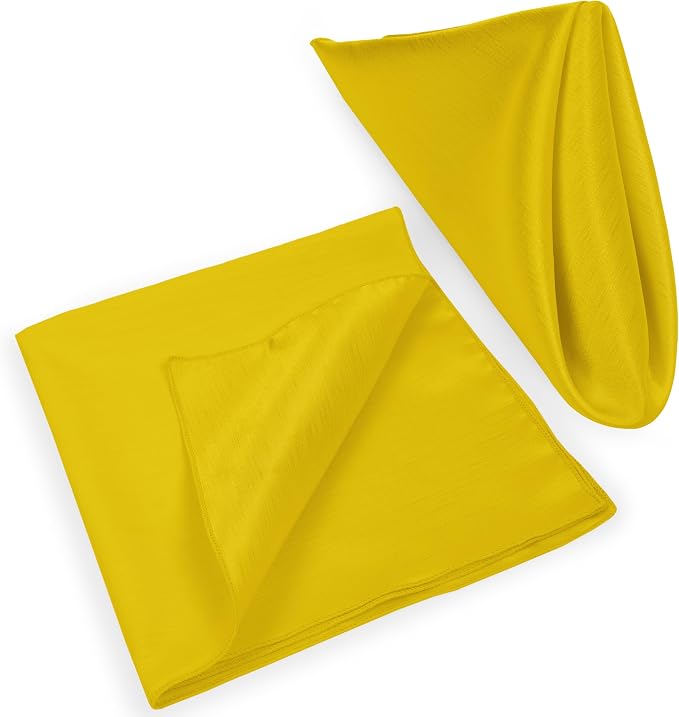 17 x 17-Inch Shantung Satin Cloth Napkins, Lemon Set of 24 - Image 8