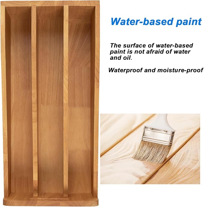 DINDON Pull Out Cabinet Organizer for Pans, Cookie Sheet, Bakeware, Cutting Board, Slide Out Kitchen Cabinet Storage Organizer Rack, 10.5''W X 21"D X 7.5"H, Wood - Image 5