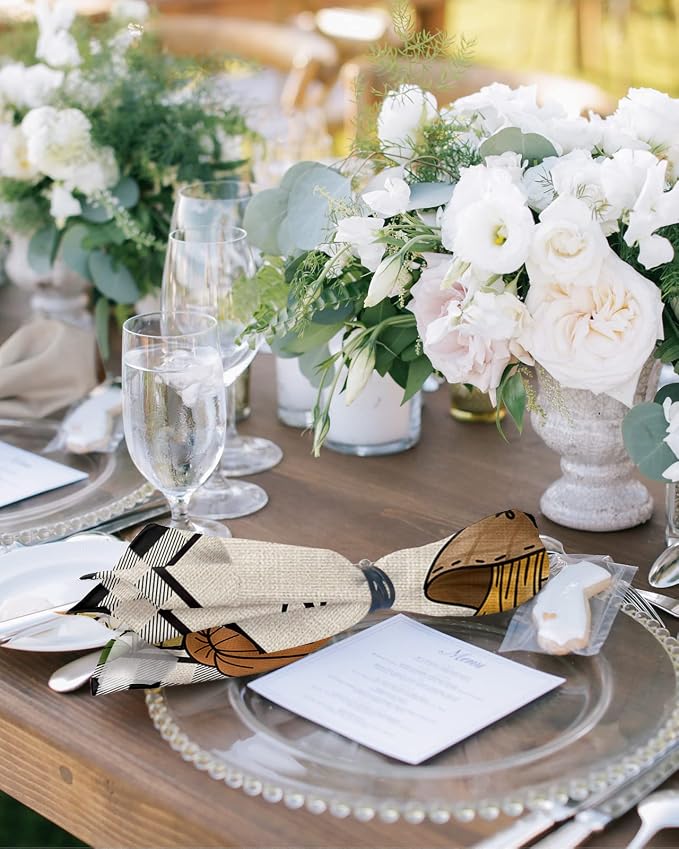 Autumn Pumpkin Scarecrow Cloth Napkins Set of 4 - Washable Dinner Napkins Reusable Table Napkins for Home Party Weeding Dining Table Setting Decoration,Farmhouse Fall Sunflower Black Plaid Oversized - Image 2