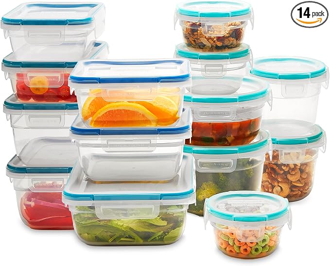 Snapware Plastic Total Solutions (14-Pack, Mixed Sizes) Food Storage Set by Snapware