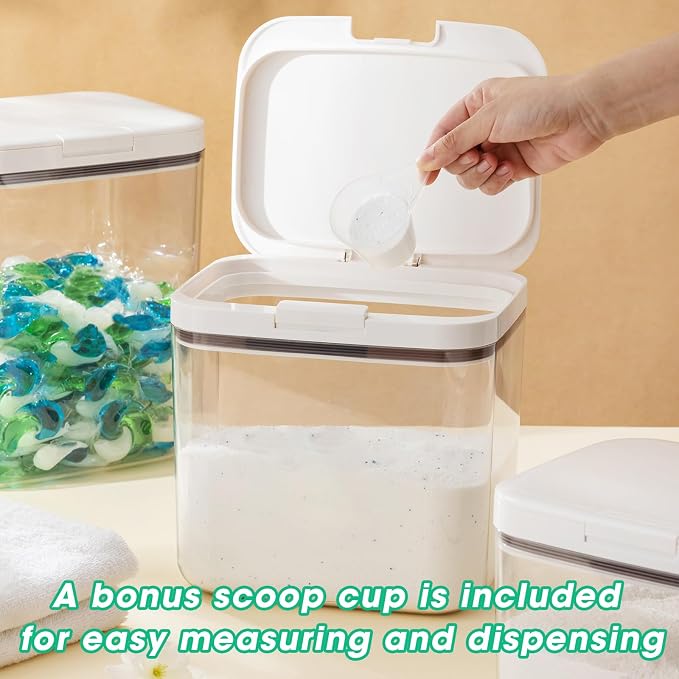 4.75 Qt Rice Flour Container Dog Food Storage Holder with Flip-up Lid Scoop | Airtight Dry Food Containers Pet Cat Food Bin Laundry Room Organization Household Essentials Kitchen Pantry Organizers - Image 5