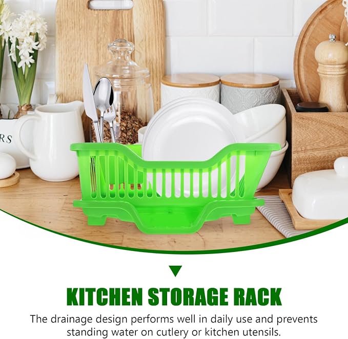 Kichvoe 1set Dish Drying Rack Multi-Purpose Kitchen Storage Basket Compact Design for Efficient Draining Smooth Edges for Safety for Organized Countertops Housewarming - Image 8
