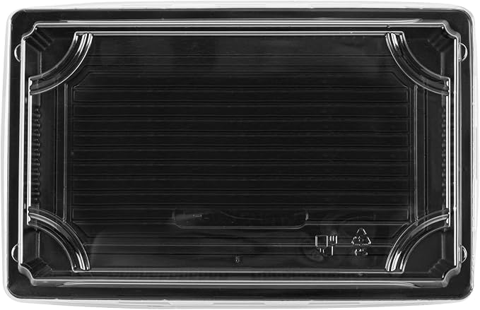Restaurantware Plastic Sushi Trays 100 Pack of 8.2 x 5.3 x 1.57 Inch With Clear Lids Leak-Resistant Sushi Take Out Boxes Stackable Containers For Grab-And-Go - Image 14