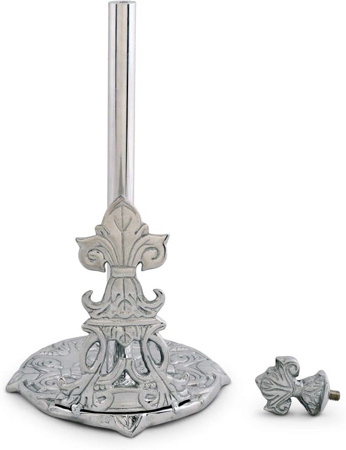 Arthur Court Designs Decorative Countertop Fleur-De-Lis French Paper Towel Holder - Aluminum Metal on Countertop 13 inch Standing Tall - Image 3