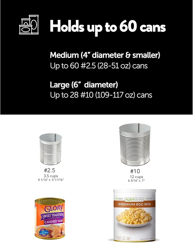 Cansolidator Max Large - 1-Pack Can Organizer for Pantry, Stackable Soda Can Storage for Kitchen, Holds 60 Large Cans of Food - Image 6