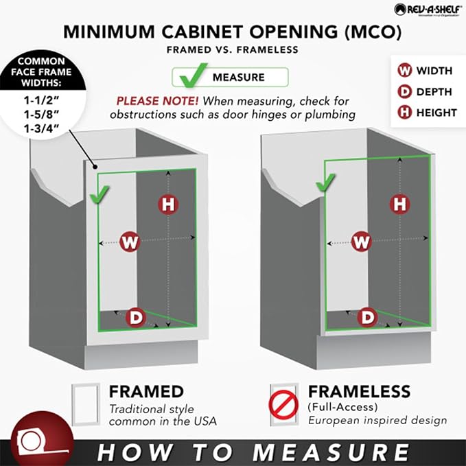 Rev-A-Shelf Maple Pullout Organizer for Full Height Base Cabinets, Full Extension Slides & Adjustable Shelves, Min Opening Width of 11.5",448-BC-11C - Image 3