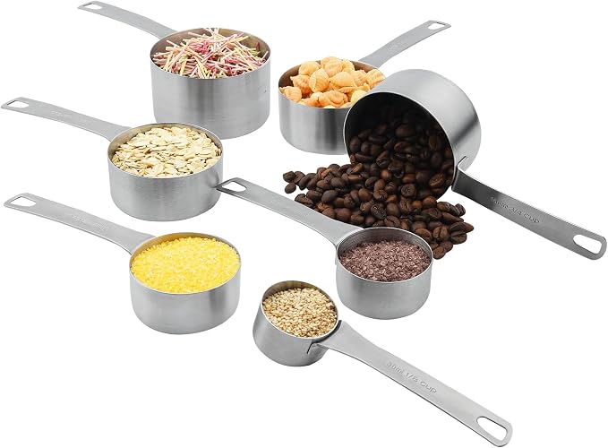 Measuring Cups and Spoons Set, Stainless Steel Measuring Cups Spoons Complete Set of 19pcs Professional Measurer Scoops Ingredients Liquid or Dry Heavy Duty Solid Measurment Cup - Image 5