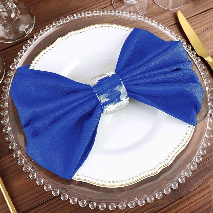 Efavormart Premium Cloth Napkins Set of 5, 20x20 Inch Royal Blue Seamless Dinner Napkins, Washable Linen Table Napkin Cloth with Hemmed Edges for Weddings, Party and Banquet - Image 7