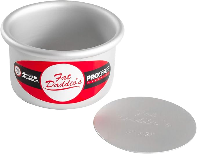 Fat Daddio's Anodized Aluminum Round Cheesecake Pan with Removable Bottom, 3 Inch by 2 Inch by FatDaddios