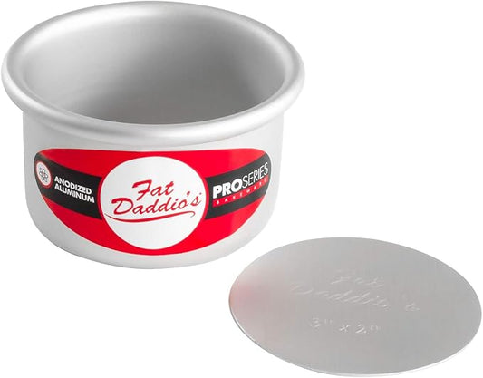 Fat Daddio's Anodized Aluminum Round Cheesecake Pan with Removable Bottom, 3 Inch by 2 Inch by FatDaddios