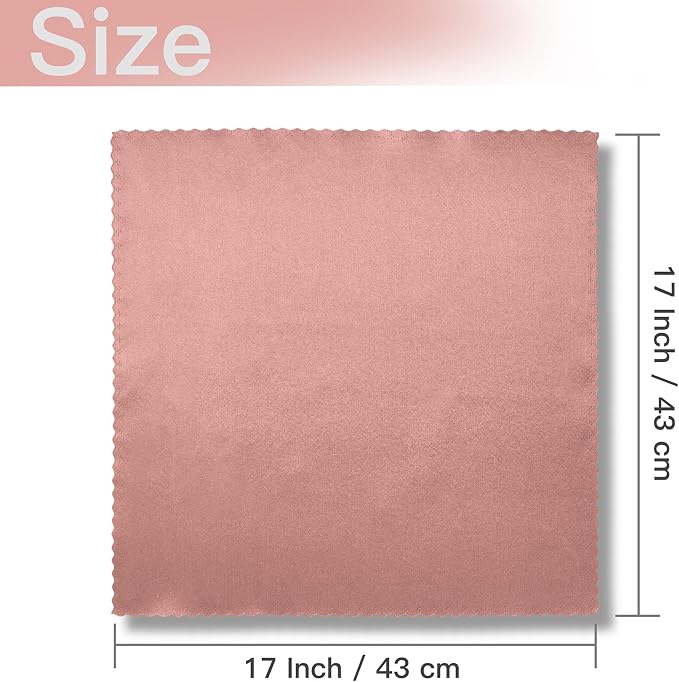 VACVELT 100 Pack Rose Gold Scalloped Satin Napkins 17x17 Inch Wedding | Scalloped Floral Edges With Silky Smooth Finish, Seamless Design, Machine Washable Wrinkle And Fade Resistant - Image 5
