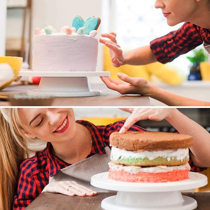 12 Piece Cake Decorating Nozzle Cake Making Set Combo - Versatile Baking and Cake Decoration Kit with 360-Degree Rotating Turntable, Icing Nozzles, Scraper Set, Silicone Spatulaa (Combo 7) - Image 6