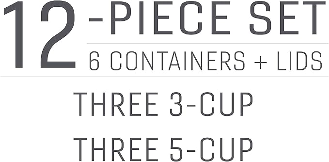 Rubbermaid EasyFindLids with Press & Lock Leak Proof Lids Food Storage Set, Meal Prep Containers, 12 Piece - Image 3